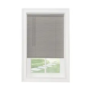 Achim MSG230GY06 30 x 64 in. GII Morningstar Cordless Light Filtering Vinyl Mini Blinds with 1 in. Slats, Grey