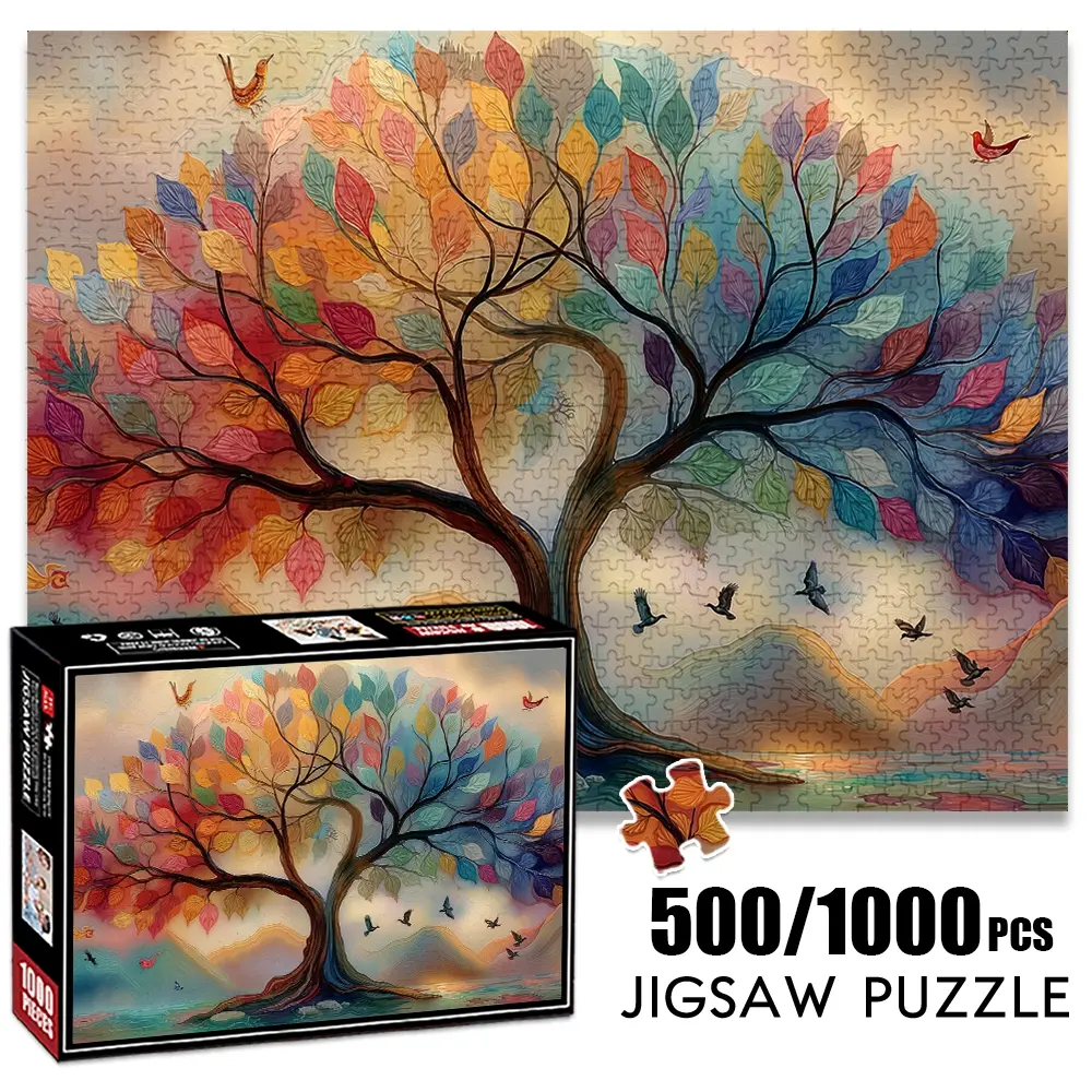 1pc 1000 piece adult puzzle 70x50cm Easter Bunny with Colorful Easter Eggs and Flowers 500 pieces paper jigsaw puzzle suitable for DIY creative games for adults and families, birthday and holiday st