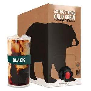 Straight Black  Cold Brew Coffee On Tap, 96 fl oz - Extra Strong, Bold, Smooth, Unsweetened, Shelf-Stable, Ready to Drink,  , Iced Cold Brewed Coffee Drinks
