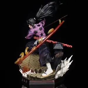 Demon Slayer Kokushibo 28cm Anime Action Figure Model Statue Attack Posture Collection Desktop Decoration Toy Gift