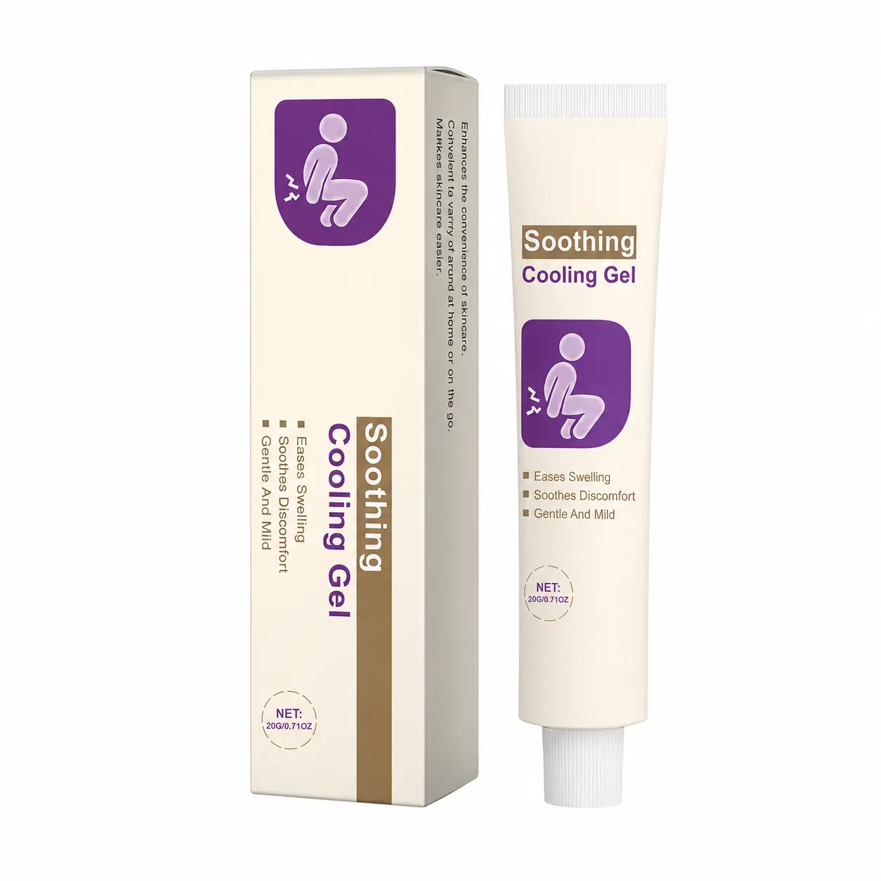 Herbal Blend Soothing Cooling Perianal Care Gel, Gentle Skin-Friendly Moisturizing Formula, Refreshing Non-Sticky Personal Care for Adults