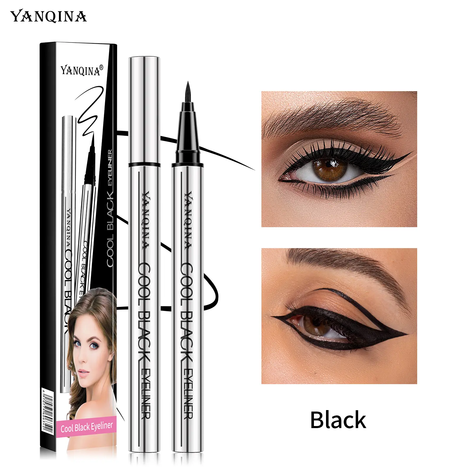 【YANQINA】Long-lastingwaterproofeyeliner -lightweight, waterproof,vegan,cruelty-free,24-hour smooth application,ultra- creamy and silky smooth texture，a great gift for Mother's Day, Christmas, and Valentine's Day.