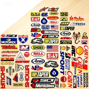 6-Pack Motocross Dirt Bike Vinyl Decals Stickers Set - Supercross ATV Graphics Kit for Off-Road Racing, Reusable Waterproof Outdoor Vehicle Decoration, Durable Sticker Pack D6015