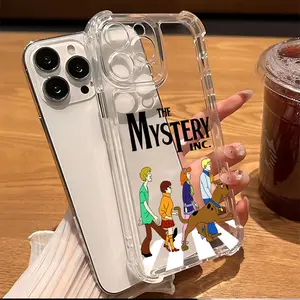 Scooby Doo cartoon Phone Case Suitable for iPhone 17 16e 16 15 14 13 12 11 Mini Pro Max Air X XR XSMAX 8 7 Plus Anti Fall Transparent Soft Back Cover