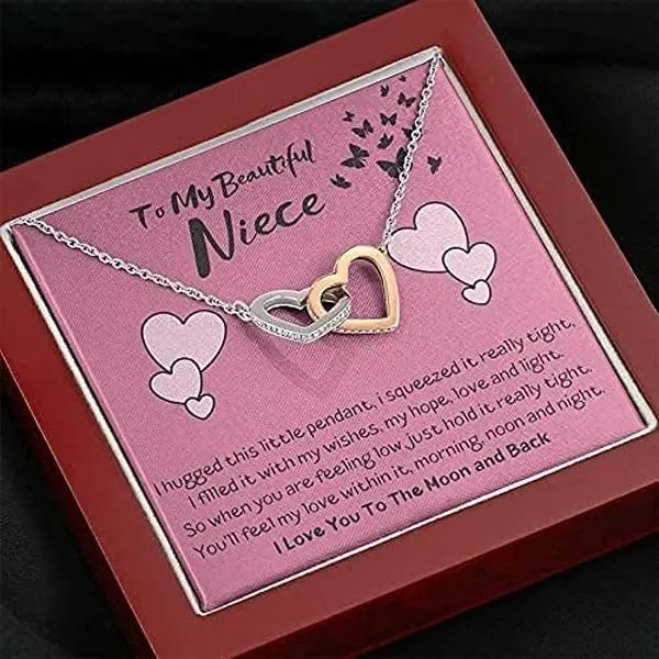 To My Beautiful Niece Gift, Straighten Your Crown Necklace, Aunt Niece Necklace, Niece Birthday Gift