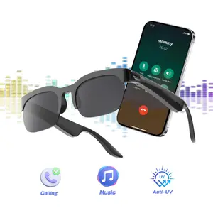 Smart Glasses for Men & Women,Bluetooth Audio Sunglasses with Voice Assistant,Open-Ear Speakers & Mic,Hands-Free Calling,Athletic/Outdoor UV Protection,Suitable for Running,Driving,Outdoor Activities