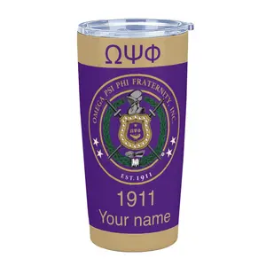 Personalized Omega Psi Phi 20oz Tumbler, Custom Name, Fraternity Gift