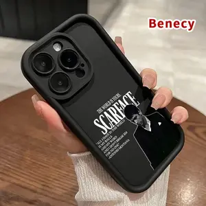 Scarface's Solitude Pattern TPU Phone Case for iPhone 17 Pro Max 16 15 14 Plus 13 12 Mini 11 XR X XS Air E Shockproof Non Slip Military-Grade Protection Silicone Cover Smartphone Casing