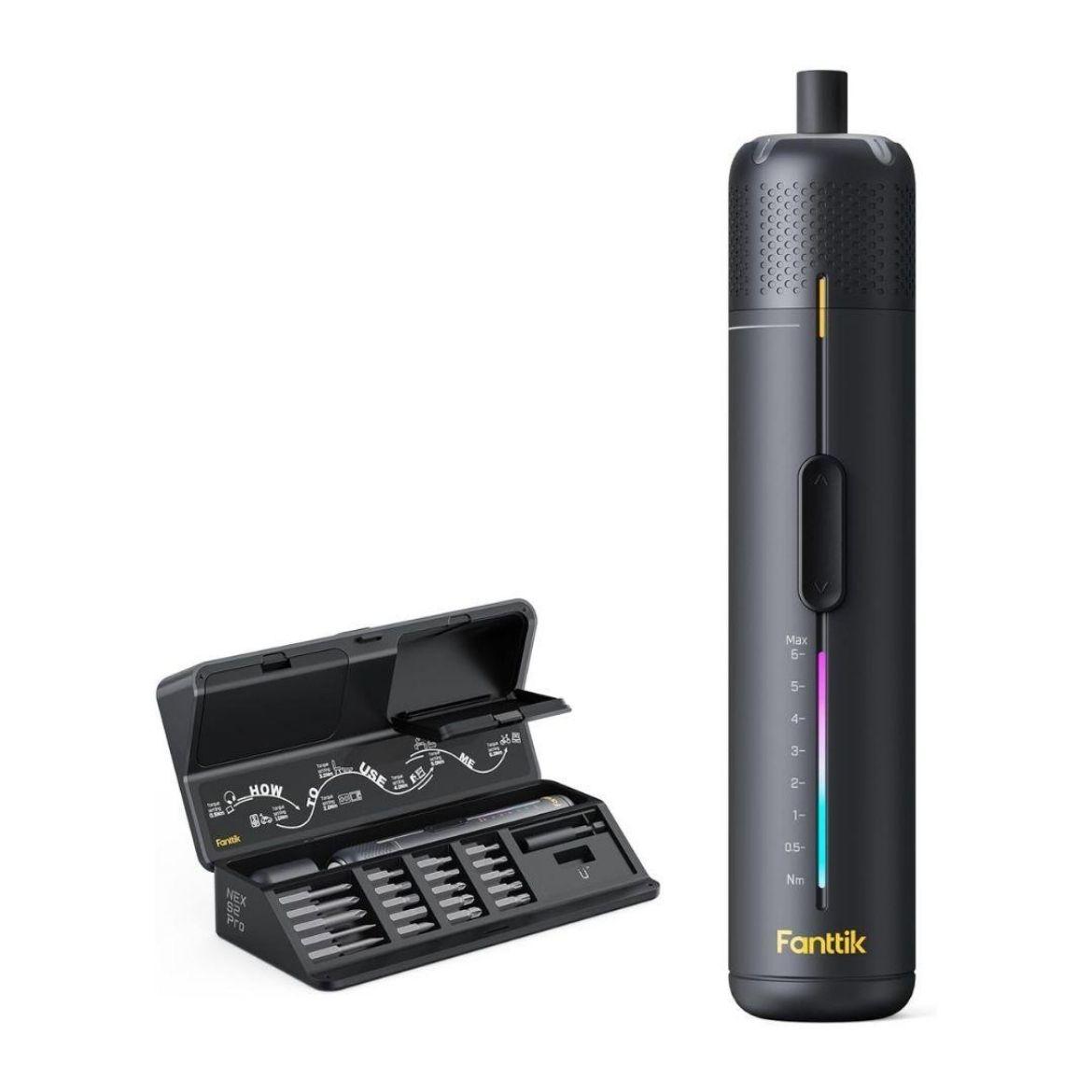 【FathersDayGift】Fanttik S2 Pro Electric Screwdriver, Cordless Screwdriver Set, 7 Torque Settings, 0.5 to 6N.m, 20 Magnetic Bits, 1/4''Hex Shank, with 90° Angle Adapter, for Furniture, Household Repairs, Father's Day Gifts, Work Tools,father'sdaygifts