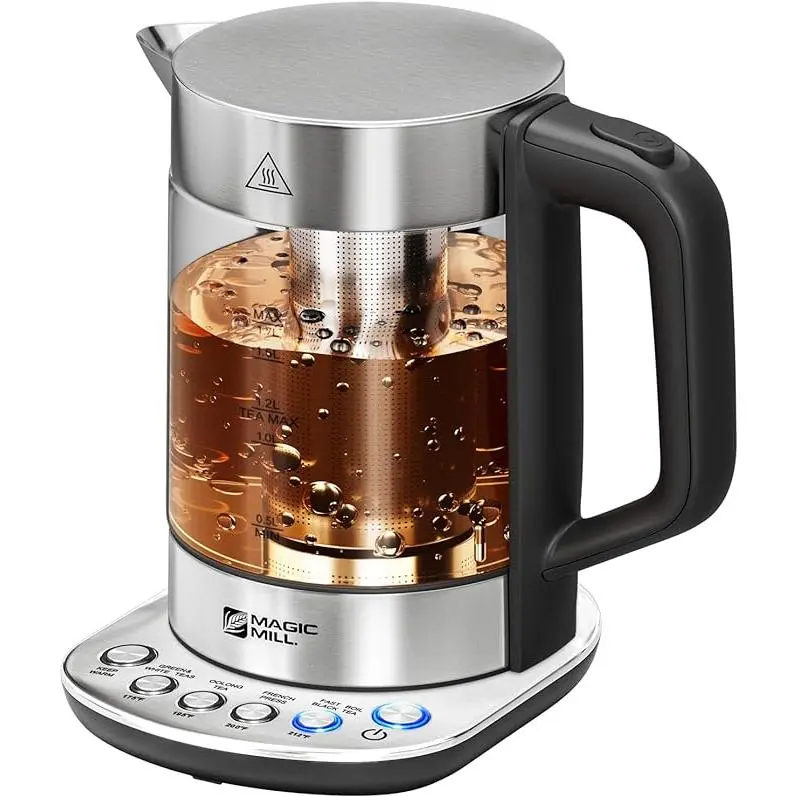 Magic Mill Pro Electric Kettle with Tea Infuser, Temperature Control, Keep Warm Function, Rapid Boil, BPA Free, Large 1.7L, Automatic Safety Shut Off