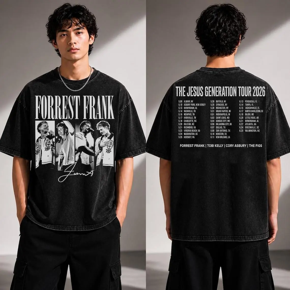 Forrest Frank Jesus Generation 2026 Tour Graphic Tee, Christian Singer T-Shirt, Faith Based Music Fan Gift T073030