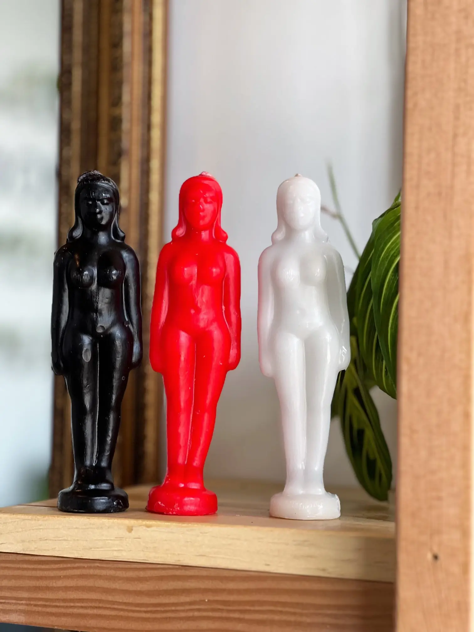 Female Body Candle (Black, Red, or White)