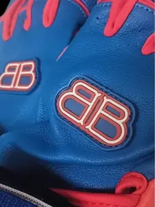 Big Boy Gloves Firecracker Long Cuff Batting Gloves (Blue/Red)