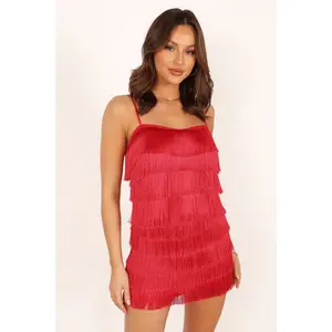 Rara Fringe Top - Red