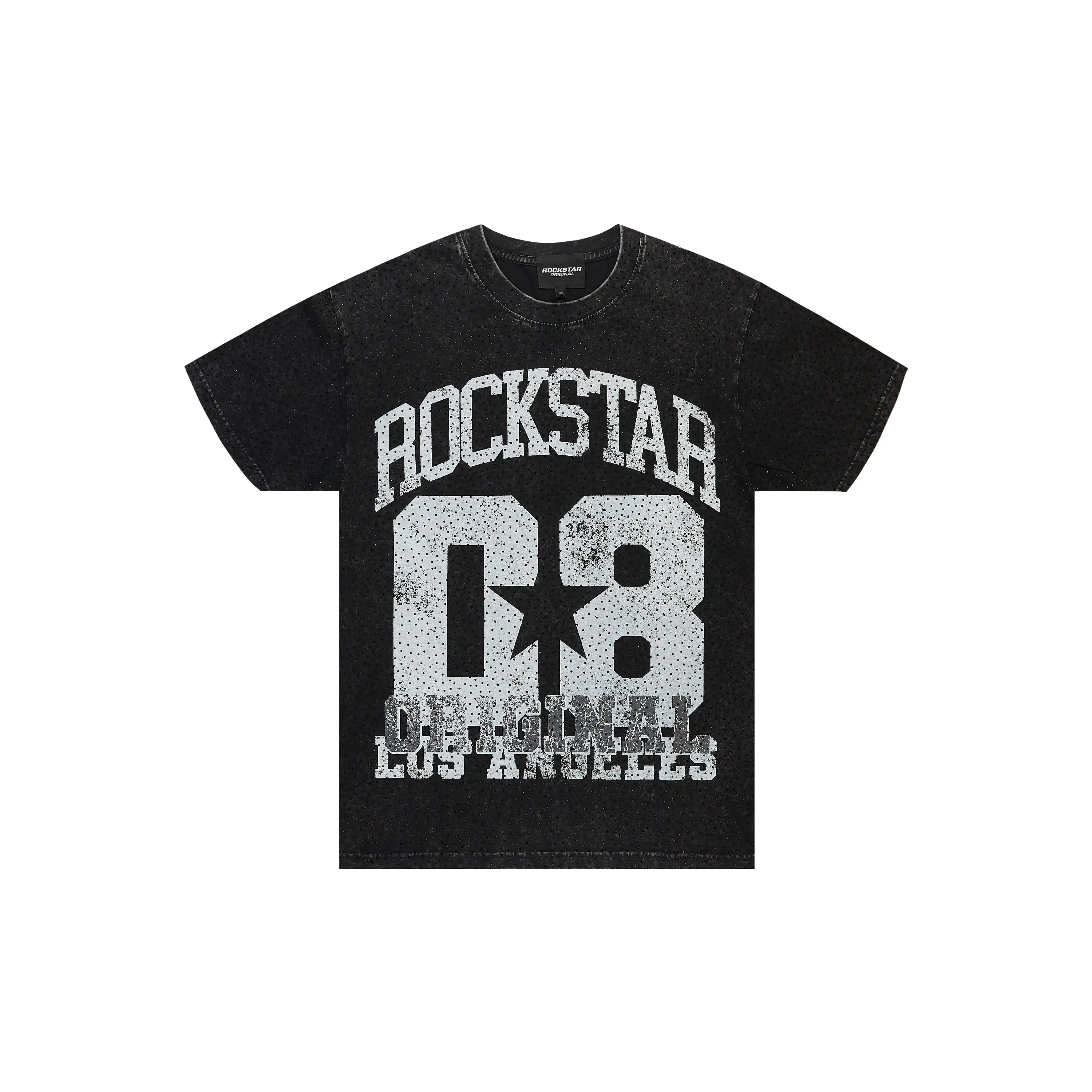 Flamur Black Graphic Rhinestone T-Shirt