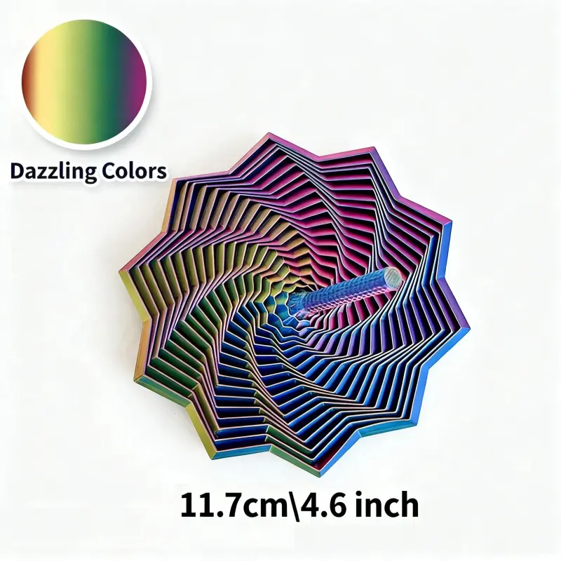 3D Printed Expanded Sensory Fidget Star, New Stress Relief Sensory Whirling Spiral with Handle, Very Satisfying Sight and Sound with Hypnotizing Visual Fidget Toy, Sensory Stress Reliever, Stress Relief Tools