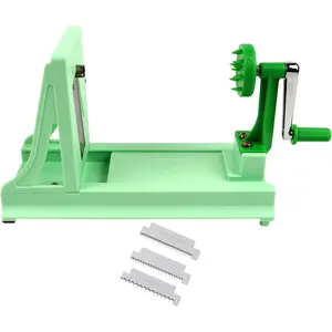 Turning Vegetable Spiralizer, Veggie Spiralizer For  Zucchini, Squash, Butternut Squash with 1 Straight-Edged  and 3 Serrated  Multiple