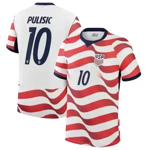 26 27 USMNT Team Christian Pulisic-Premium Breathable Customizable Short-Sleeve Top PULISIC 10 McKENNIE 8 MUSAH 6 BALOGUN 20 PEPI 9