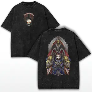 Warhammer 40k Night Lords VIII Legion T-Shirt | Vintage Mineral Wash Double Sided Graphic Tee | Grimdark Chaos Space Marine Apparel for Fans, Ready to Go, No Effort Needed, Must-Have Basic, Always Handy