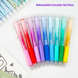 SHANDS Erasable Gel Pens 12-Pack, Retractable Colorful Fine Point Clean Erase Pens,Magic Secret Note Tools for School Pranks, Christmas Teacher Gift for Office Stationery Lovers Retractable Fine Point Pens No-Mess Summer Vibe Stationery for Kids & Student