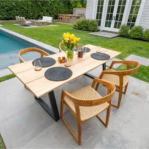 Ubud Natural Teak 4-6 Person Indoor or Outdoor Dining Table - 79"