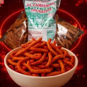 Traditional Crispy Ambient Corn Sticks Snack, Made with Wheat Flour, Corn Flour, Pork Lard and Additives, 2.99g per Serving, 2-Pack Food Snacks Set