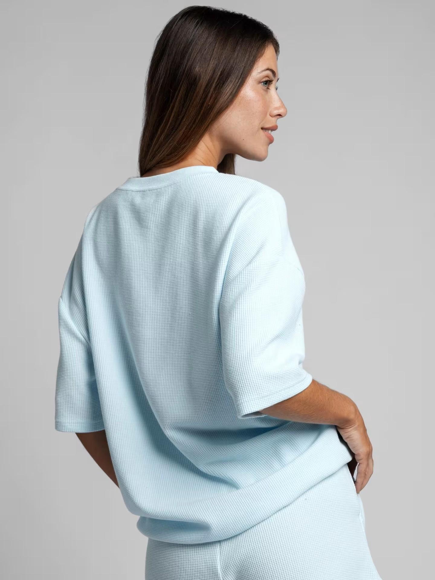 2026 Summer New Women's Clothing Set: Solid Color Loose Top and Casual Shorts