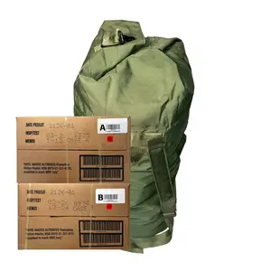 Military MRE Case Inspection Date Feb 2026 or Newer Plus "New" Old Style Duffle Bag - Combo