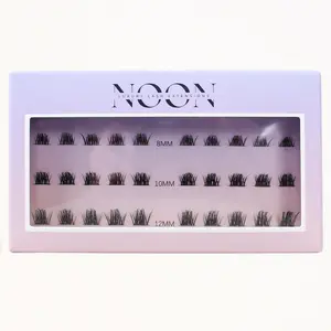 NOON HAPPY HOUR 3-Length Kit - 8mm 10mm 12mm Soft Spike Eyelashes for Makeup Enthusiasts - Gentle & Elegant Design - China Origin