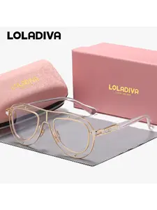 LolaDiva 1 Piece Unisex Distinctive Design Full Frame Plaon Glasses Refined Functional Frog Frame Plaon Glasses