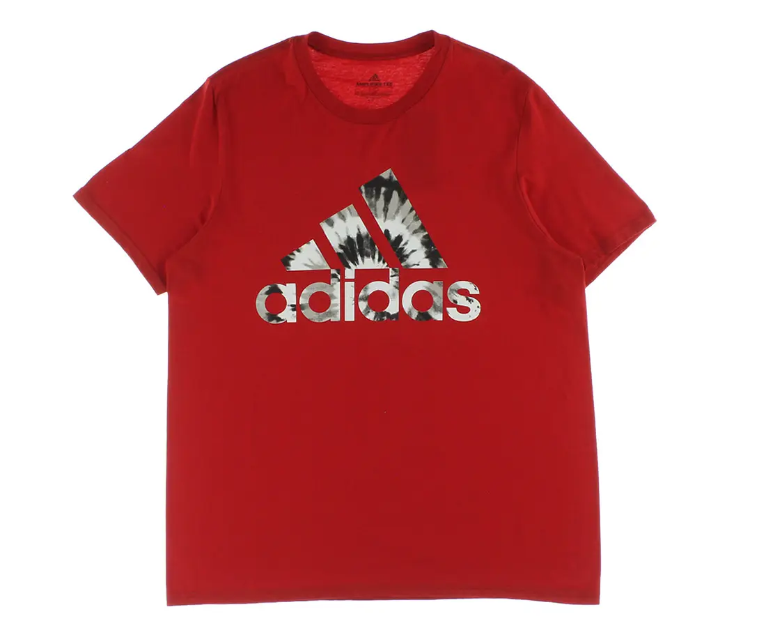 Adidas Men's Tie-Dye Regular Fit Short Sleeve Top, All Seasons Activewear with Badge of Sport Logo, Short Sleeve Tops, Active Wear