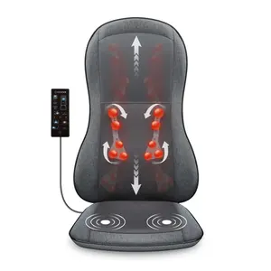 Shiatsu Full Back Massage Seat Cushion with Heat - 2D-3D 10-Node Rolling Kneading Chair Pad for Lower Back Care, Ideal Father's Day Gift, Dad Gift for Adult Daily Relaxation, Father's Day Gifts