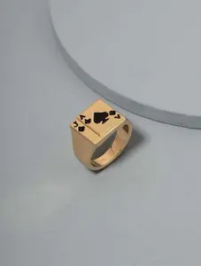 Playing Card Decor Men Ring