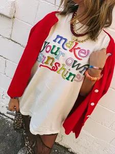 [Limited time deal]s ETTA OG Make Your Own Sunshine Graphic Tee - Mother Day Mom Gift  ,female trailblazer apparel