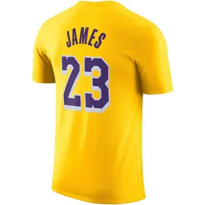 Unisex Basketball Los Angeles Team James 2022/23 Icon Edition Name & Number T-Shirt - Gold