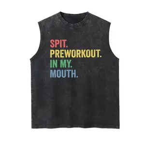 SPIT PREWORKOUT IN MY MOUTH Fitness vintage washed tank top, workout t-shirt, strength training washed tank top, motivational gift, sports washed tank top, fitness washed tank top, men's gift, women's gift