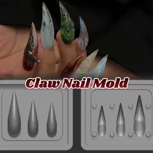 1Pc Handmade Dragon,Beast,Cat Claw Nail 3D Acrylic Mold Nail Art Decorations DIY Silicone Nail Templates Nail Mold