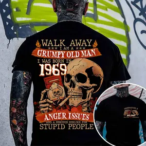 Custom GenX 1965-1980 Est.1969 Walk Away I'm An Old Man enerationX 2 Side Shirt