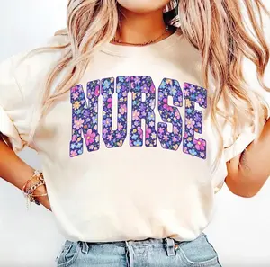 Nurse T-Shirt, Floral Spring Nurse Shirt, Nicu RN CNA LPN Nurse Gift, Nurse Appreciation Gifts, Flower Nursing Shirt, Nursing Hoodie, For Her For Him