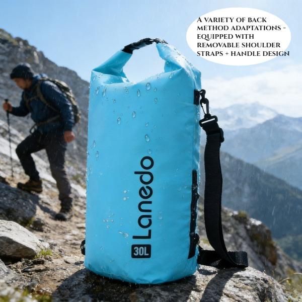 New 20L/30L Waterproof Dry Bag Backpack, Roll Top Floating Dry Sack for Kayaking, Beach, Swimming & Boating, Durable Water Sports Gear Bag（Blue）