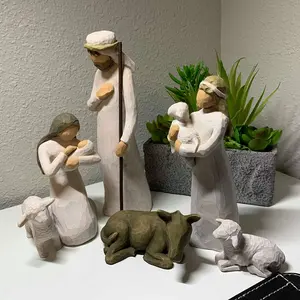 Willow Tree Nativity, sculpted hand-painted nativity figures, 6-piece set_26005