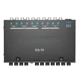 7-Band  Audio Equalizer 1/2 DIN Pre-Amp,with CD/AUX Input Select ,Subwoofer Outputs