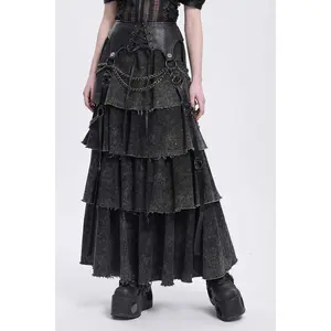 Swashbuckle Layered Lace-Up Skirt