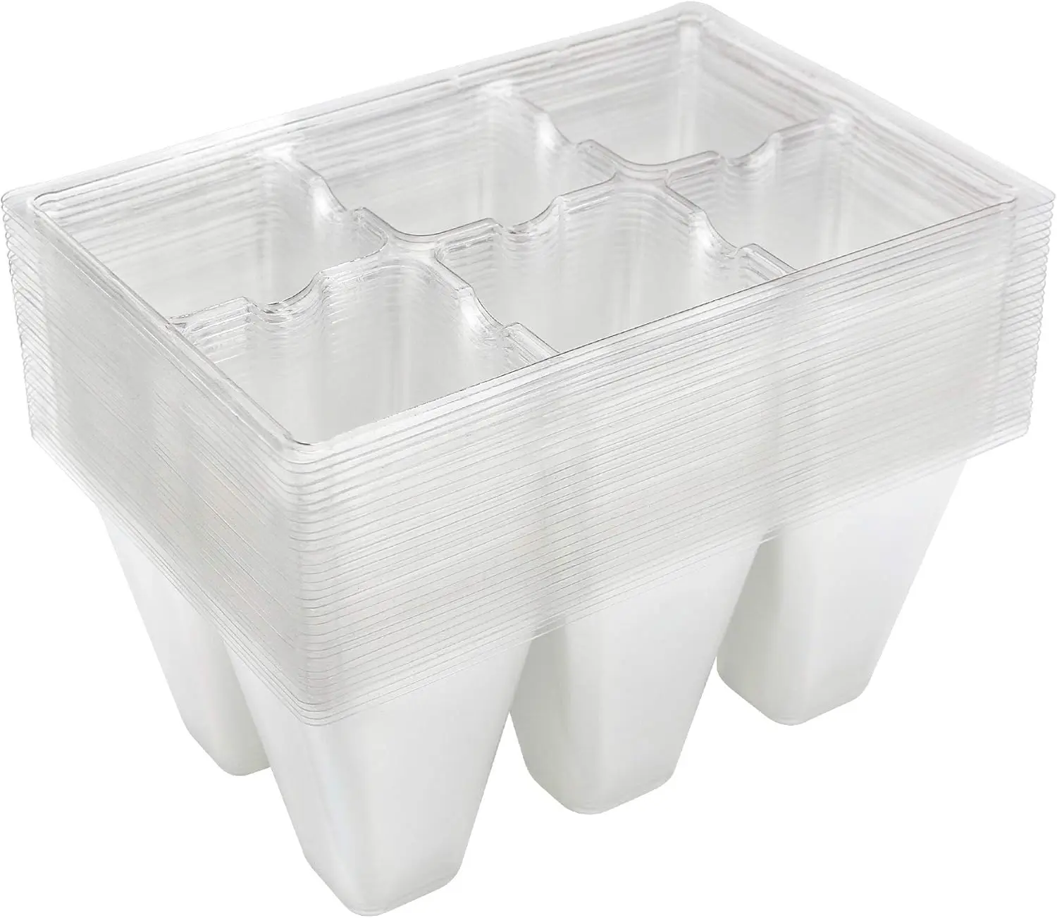 30 Pack 6-Cell Seed Starting Tray for Seedlings, Plant Starter Trays with Drainage Holes for Seed Germination