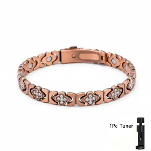 Alloy Magnetic Bracelet Adjustable Buckle with Magnetic Beads Design Elegant Jewelry for Women Men Unique Gift for Her Casual Wear,with Adjustment tool