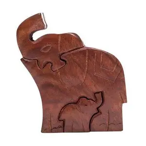 Matr Boomie Mom and Baby Elephant Puzzle Box