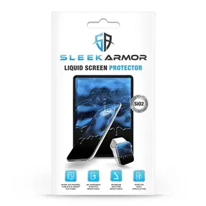 SLEEK ARMOR Liquid Glass Screen Protector - Wipe On Scratch and Shatter Resistant Nano Protection for All Phones Tablets Smart Watches Universal