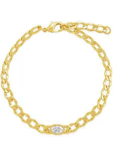 Rebel Station CZ Curb Chain Bracelet