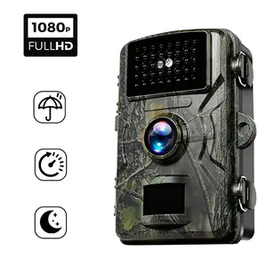 1080P Hunting Camera, Waterproof Night Vision Mini Spy Camera, Outdoor Wildlife Monitoring, Includes 32GB SD Card, Optional