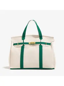 Women's Large Capacity Canvas Handbag, Lightweight Shoulder Bag, Crossbody Purse, Stylish Crossbody, Casual Style, All Seasons, Fashionable Office Bag